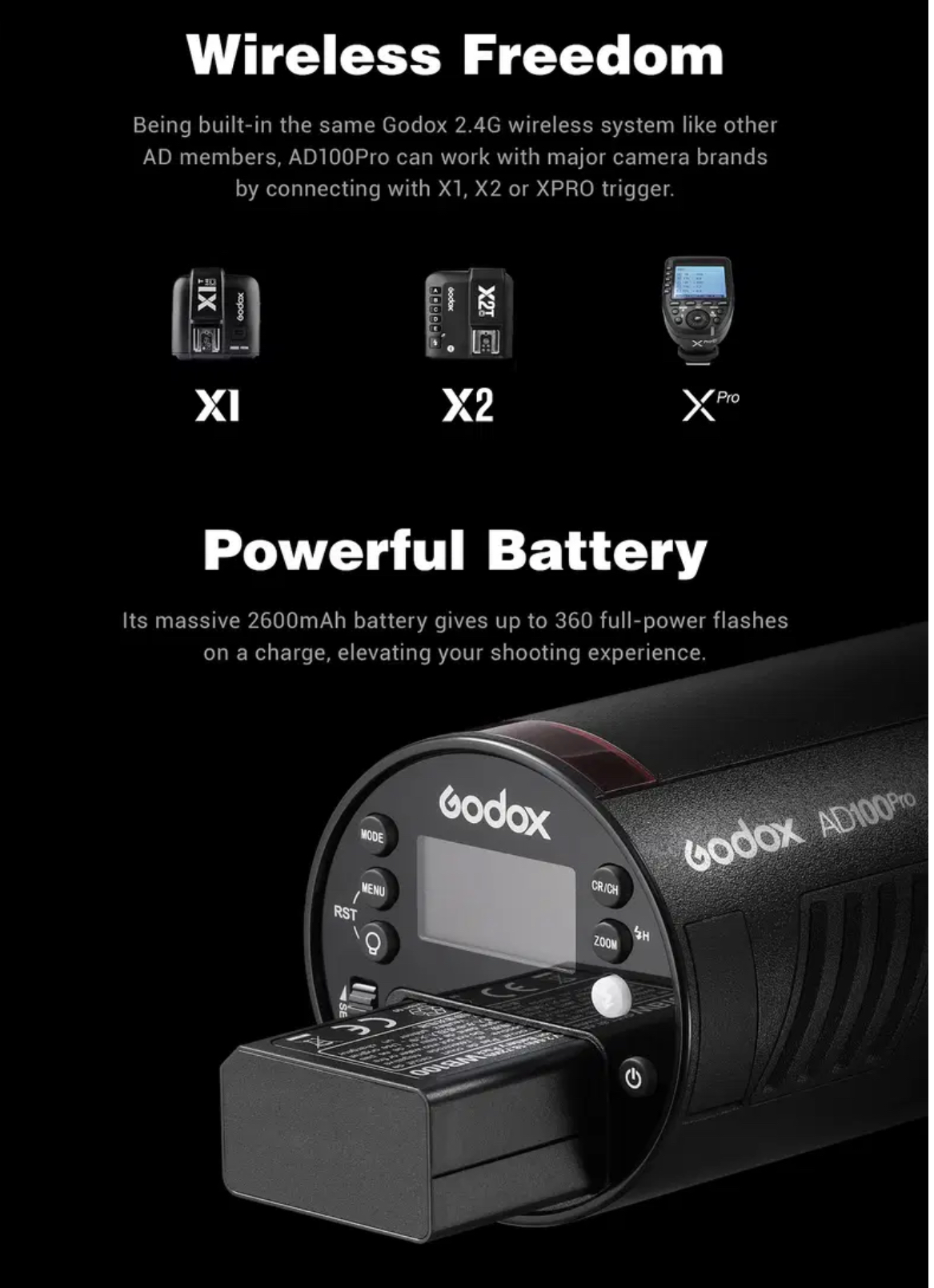 فلاش جودوكس AD100Pro المحمول (AD100PRO)