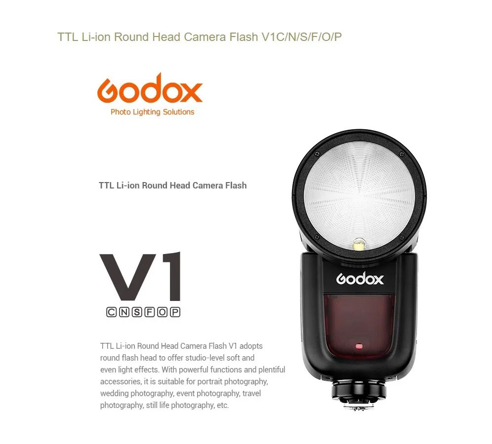 فلاش كاميرا تصوير سبيد لايت Godox V1 Flash For [Canon] 