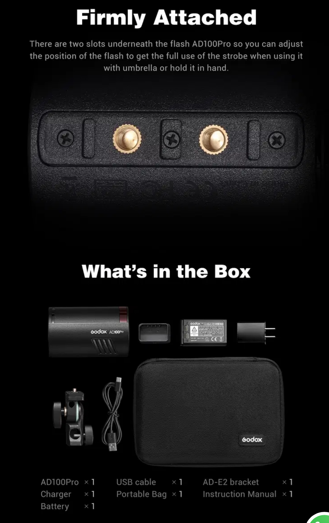 فلاش جودوكس AD100Pro المحمول (AD100PRO)